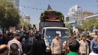 ⚡️ Residents of Mashhad city in northeastern Iran hold funeral processions for the bodies of 4 martyrs who died in the I